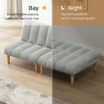 thumbnail image 3 of Aukfa Upholstered Futon Convertible Sofa Bed 8 Legs Futon Couch, Corduroy, Gray, 3 of 10