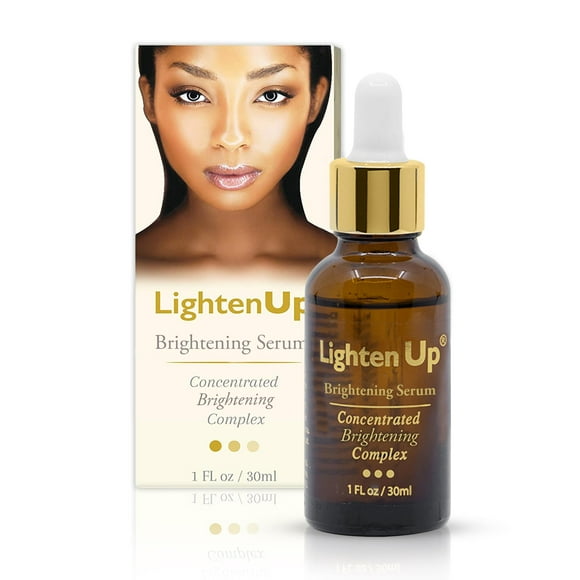 OMIC Lighten-Up Suero iluminador de piel 1 Fl oz / 30 ml para rostro, axilas, manos, rodillas y cuerpo con aceite de argán y manteca de karité