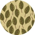 thumbnail image 1 of Ahgly Company Indoor Round Patterned Oak Brown Area Rugs, 3' Round, 1 of 6
