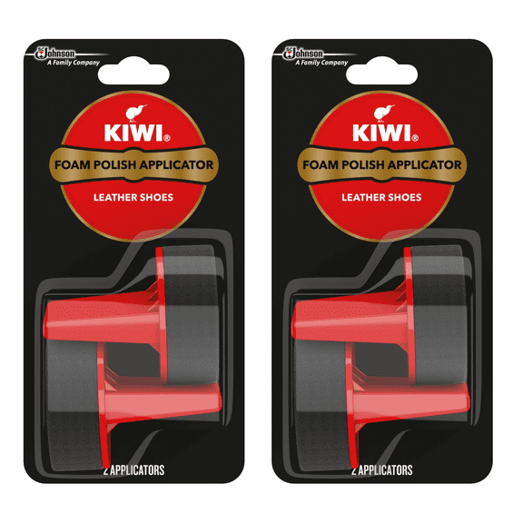KIWI Foam Polish Applicators 2-Pack (4 ct total) - Shoe Shine and Care
