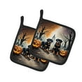 thumbnail image 2 of Rottweiler Spooky Halloween Pair of Pot Holders, 2 of 2