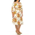 thumbnail image 2 of Women's Plus Size Faux Wrap Dress with Deep V-Neck and Waist Tie, 2 of 6