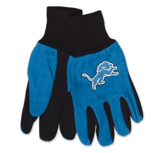 Detroit Lions Two Tone Adult Size Gloves by McArthur
