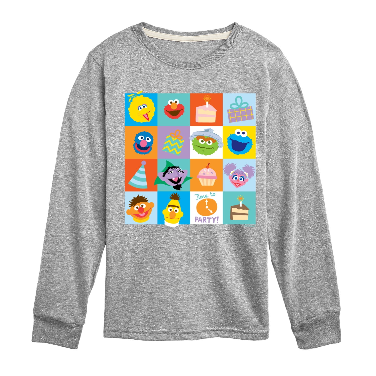 Sesame Street - Birthday Grid - Toddler and Youth Long Sleeve T-Shirt
