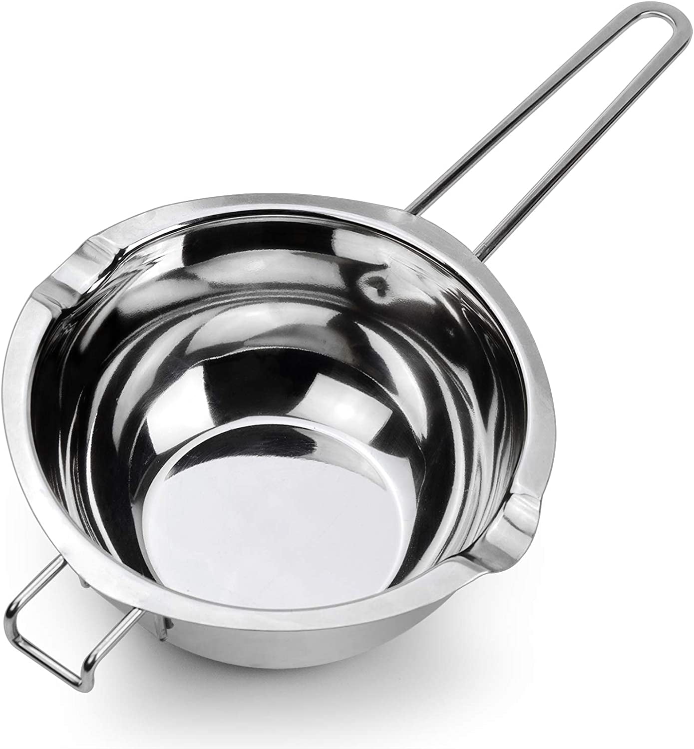  Stainless Steel Double Boiler Pot with Heat Resistant Handle  for Melting Chocolate, Candy and Candle Making (18/8 Steel, 20oz, Universal  Insert): Home & Kitchen