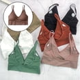 thumbnail image 3 of Sujetador De Bienestar Para Mujer Sujetador Deportivo Tirantes Finos Bralette Café Sunnimix Chaleco Bralette para mujer, 3 of 7