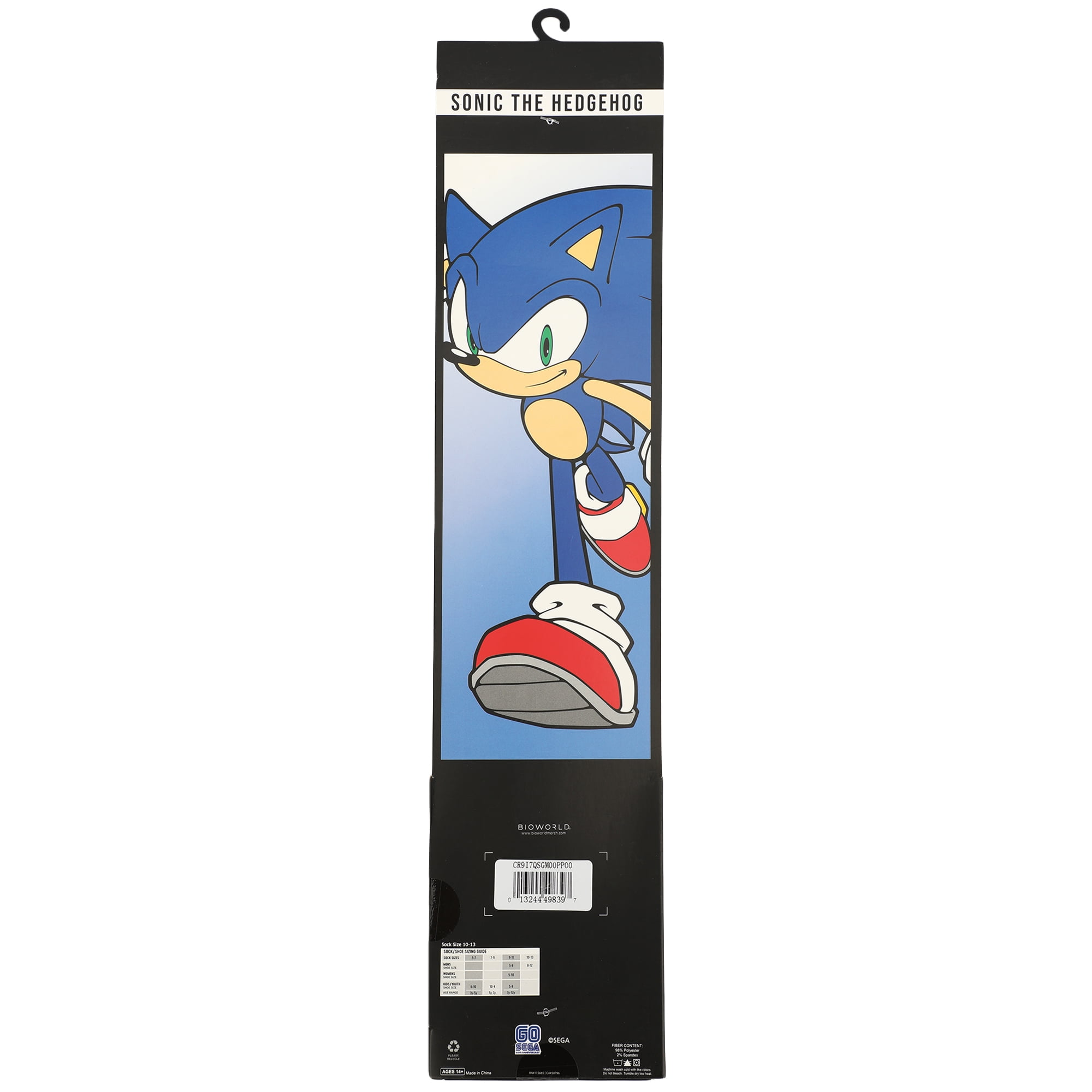 Sonic The Hedgehog 360 Casual Character Crew Socks For Men : Target