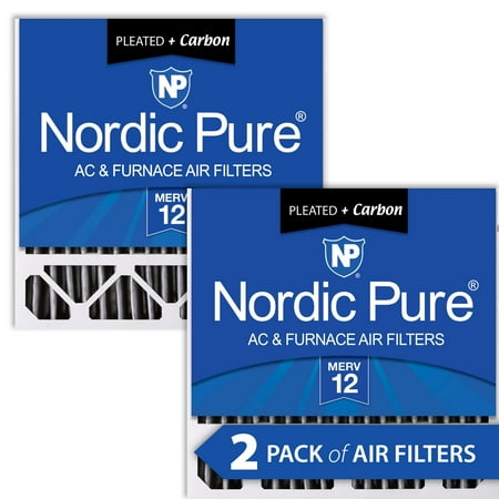 

20x20x5 (4 3/8) Honeywell Replacement Furnace Filters MERV 12 Plus Carbon 2 Pack