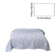 thumbnail image 3 of Linnome Animals Peaches Printed Summer Quilt Washed Cotton Soft Breathable Machine Washable for Spring Fall 59x78.74in Blue#02, 3 of 6