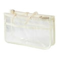 thumbnail image 2 of LHNFT Translucent Purse Handbag Tote Pocketbook Bag Organizer Insert with Zipper Handle for Women Medium Beige, 2 of 4