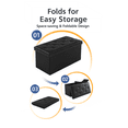 thumbnail image 4 of ACCVER 30" Storage Ottoman Bench - Faux Leather Foldable Ottoman Upholstered Entryway Bench, 400lbs Large End of Bed Bench with Storage Chest for Bedroom, Living Room, Black, 4 of 7