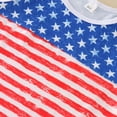 thumbnail image 5 of CUZIBR Boys Summer Outfits Independence Day Stripes Five-Pointed Stars U.S.A. Letter Print Short Sleeved Round Neck Shirt Elastic Waist Shorts 2 Piece Sweatsuit Trendy Clothes,Blue,3-4 Years, 5 of 7