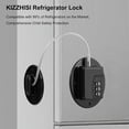 thumbnail image 2 of Heavy Duty Combination Refrigerator Lock (2 Pack) - Fridge Lock for Fridge, Cabinets, Drawers, Window and Cabinet Locks Baby Proofing, Strong Non-Marking Adhesive No Drilling (Black), 2 of 7
