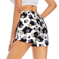 thumbnail image 4 of Picia Daisies Flowers Pattern Women's 2 in 1 Athletic Running Shorts High Waisted Workout Casual Gym Sweat Shorts with Comfy Liner Zipper Pockets-Large, 4 of 9