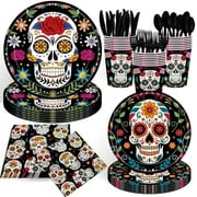 140Pcs Day of the Dead Party Supplies – Sugar Skull, Halloween – Home Decor, Kitchen, & Other