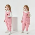 thumbnail image 6 of XIMIN Toddler Boys Girls Puffer Snow Pants Baby Winter Warm Snowsuit Snowsuit Waterproof One Piece Bib Overalls Zip Up Quilted Down Overalls Windproof Ski Outfits, 6 of 6