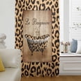 thumbnail image 6 of Leopard Printed Sheer Curtains 63 Inches Long, Funny Animals Textured Bathtubs Light Filering Curtains, Breathable Simi Curtain Privacy Drapes for Living Room Bedroom Lightweight Window Treatment, 6 of 9