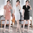 thumbnail image 4 of Traje pequeño fino de primavera y verano, traje profesional, personalidad, temperamento de moda, traje ajustado con cordones para mujer, 4 of 5