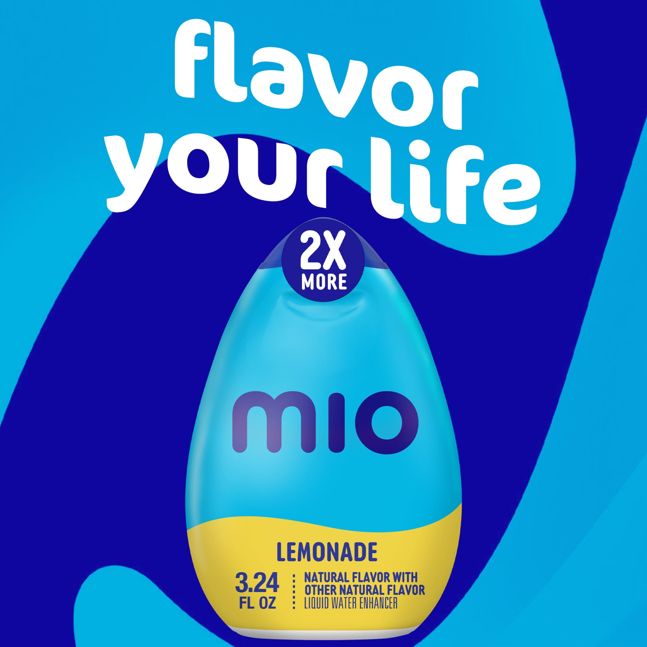 (2 pack) mio Lemonade Naturally Flavored with other natural flavor Liquid Water Enhancer, 3.24 fl oz Bottle