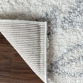 thumbnail image 4 of Botanical Plush Shag Indoor Transitional Area Rug, Grey/Cream, 8' x 10', 4 of 9