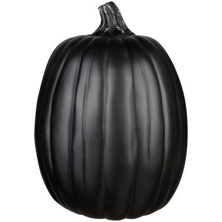 Halloween Black Carvable Craft Pumpkin Pallet, Way to Celebrate 9.06 in x 9.06 in x 12.8 in .99 lb