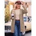 thumbnail image 3 of Cueply Women's Plus Size Sweater Long Sleeve Lightweight Cardigans Buttons Knited Casual Outwear Tops with Pockets 1X-4X, 3 of 9