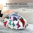 thumbnail image 5 of Colorful Butterflies Satin Pillowcase for Hair and Skin Silk Pillowcase, Standard Size(20x26 inches) - Slip Cooling Satin Pillow Covers with Envelope Closure Home Decor Gifts, 5 of 7