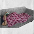 thumbnail image 6 of Fruit Soft Flannel Fleece Throw Blanket, Pop Art Style Strawberry Pattern Vibrant Toned Retro Fresh Fashion Graphic, Cozy Plush for Indoor and Outdoor Use, 60" x 80", Pale Pink Magenta, by Ambesonne, 6 of 6