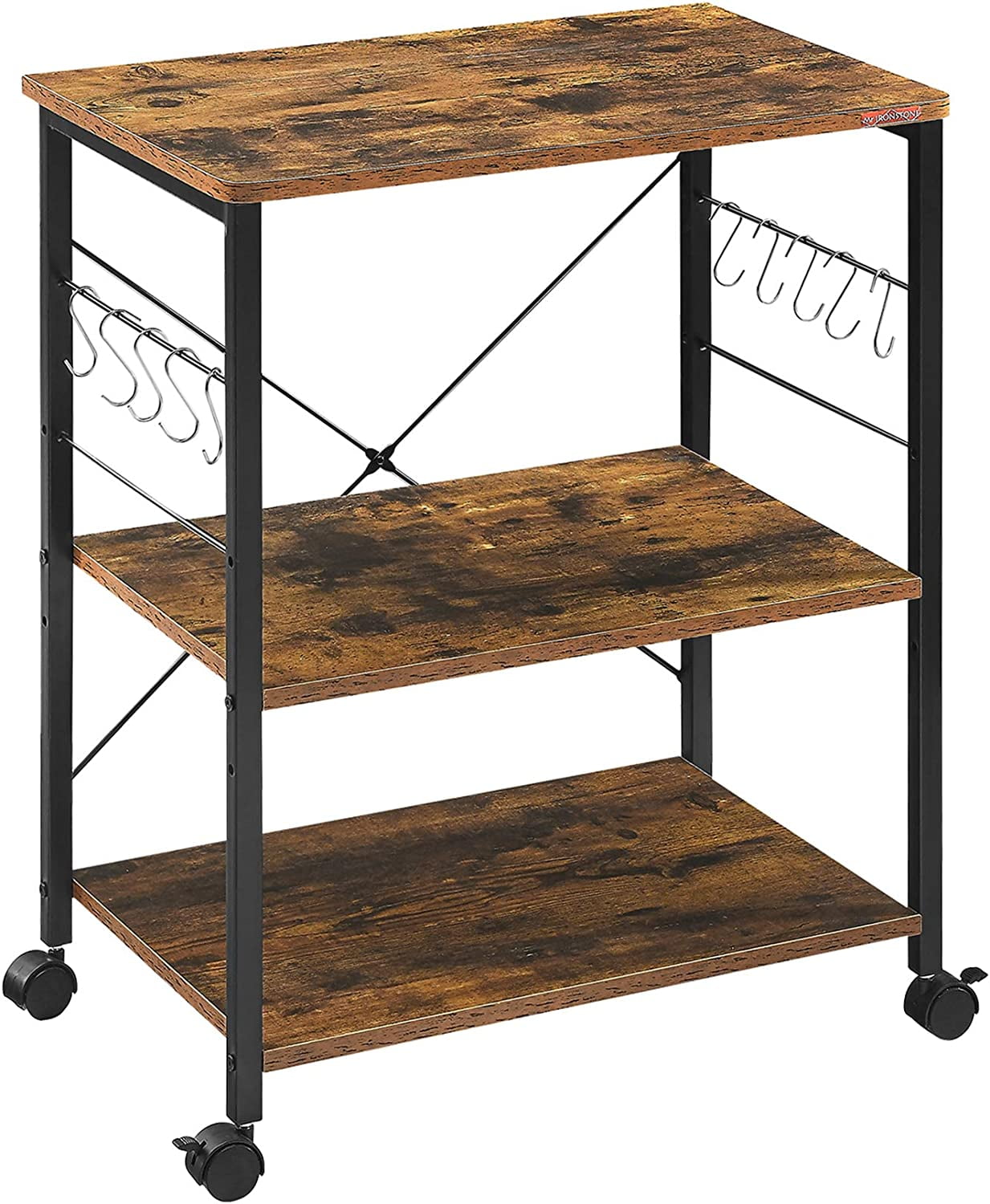 COOKCOK Baker's Rack,Kitchen Microwave Cart, Coffee Bar Table Station