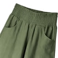 thumbnail image 6 of GUACER Lounge Trousers for Women Elastic Waisted Cotton Linen Wide Leg Pants with Pockets Casual Barrel Pants, 6 of 8