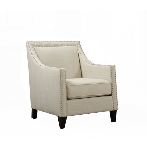 Cambridge Bridgehampton Accent Chair with Nailhead Trim in Natural