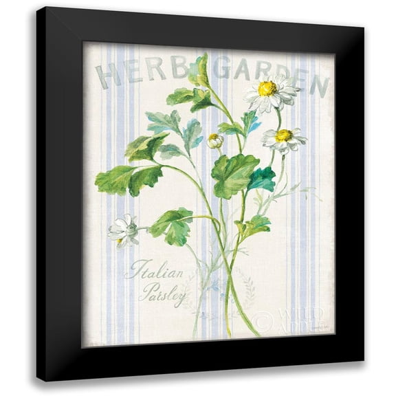 Nai, Danhui 12x14 Black Modern Framed Museum Art Print Titled - Floursack Herbs II