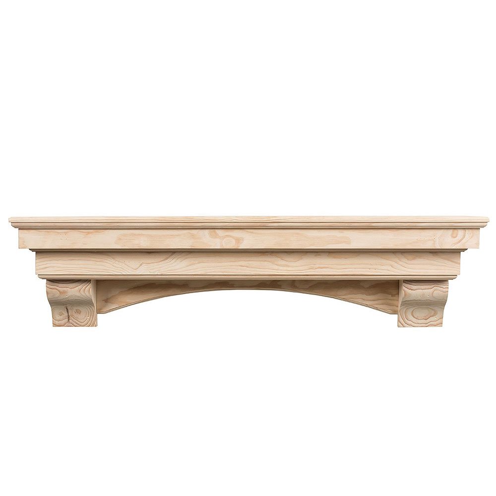 Salem 60" Inch Fireplace Mantel Shelf Unfinished