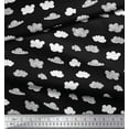 thumbnail image 2 of Soimoi Black Modal Satin Fabric Cloud Nature Decor Fabric Printed Yard 42 Inch Wide, 2 of 5