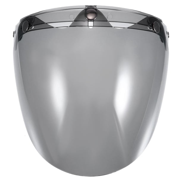 Lente De Casco Retro De Tres Botones, Cubierta Decorativa Para Casco, Lente Universal De 3 Botones, Visera Abatible Hacia Arriba, Lente Protectora, Lente Única Para Casco De Motocicleta Noticed VI009026-04