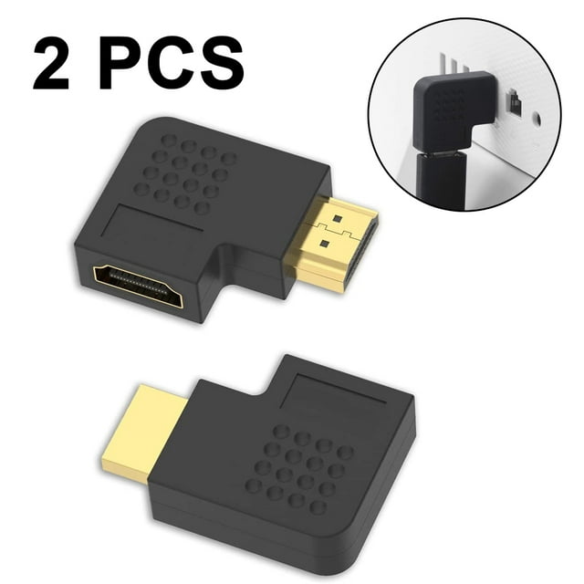 Adaptador HDMI 4K acoplador de ángulo recto puerto macho a hembra de 90 grados cabezal de conversión de ángulo recto 60Hz