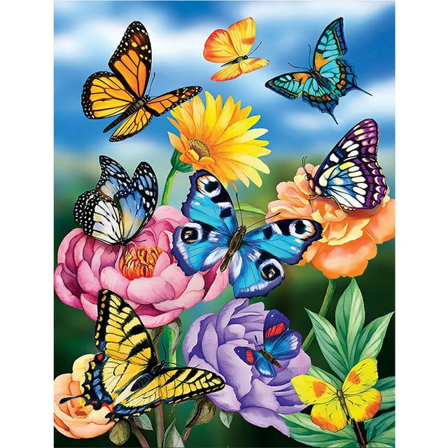 Diamond Drill Pansy 5D Kits de pintura DIY Full Round Wall Decor Art Craft (B5625) Hugtrwg Para estrenar