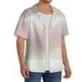 thumbnail image 4 of KLL Glitter Light Pearl Print Men's Shirt Short Sleeve Button Down Summer Cuba Beach Shirts- Medium, 4 of 7