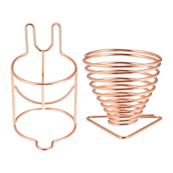 2pcs  Makeup Sponge Holder Beauty Sponge Dry Stand Makeup Beauty Egg Dry Stand for Vanity Rose Gold Tone