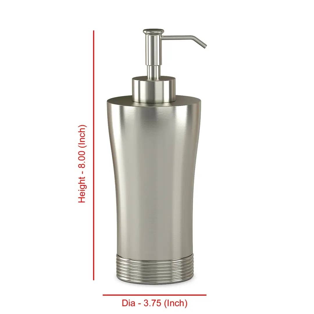 Metal Liquid Soap Dispenser Pump Bottle | Bathroom Vanity & Kitchen Sink,Holds Soap,Lotion & Sanitizer | Pewter