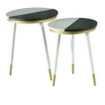 thumbnail image 3 of Steve Silver Taj Black and White Marble Top 2-Pack Round Side Table Set, 3 of 6