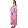 thumbnail image 4 of Bimba Maternity Kaftan Belt Nursing Night Gown| Front Buttons| Baby Shower Gift, 4 of 8