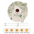 thumbnail image 6 of 15 Inch Round Placemats Set of 4, Watercolor Floral Non Slip Heat Insulation PP Table Mats, Spring Flowers Birds Plants Country Beige Washable Place Mats for Kitchen Dining Party Table Decor, 6 of 7