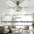 thumbnail image 5 of 11.81" Mini Crystal-Effect LED 5-Blade LED Fan Light, 3 Adjustable Color and Fan Speeds, Decorative Chandelier Small Ceiling Fan for Bedroom Living Room (1PCS), 5 of 8