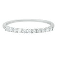 thumbnail image 2 of Dazzlingrock Collection Round White Diamond 11 Stone Dainty Anniversary Wedding Band Stackable Ring for Women (0.25 ctw, Color I-J, Clarity I2-I3) in 925 Sterling Silver, Size 9, 2 of 5