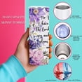 thumbnail image 2 of Inspirational Christian Gifts Religious Gfts for Women Encouragement Bible Tumbler, 20 oz Insulated Coffee Mug Skinny Stainless Steel Thermal Travel Cup with Lid for Women Prayer Birthday, 2 of 6