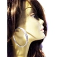 thumbnail image 2 of Sparkling Hoop Earrings Silver Tone 2.25 inch Hoop Earrings, 2 of 3
