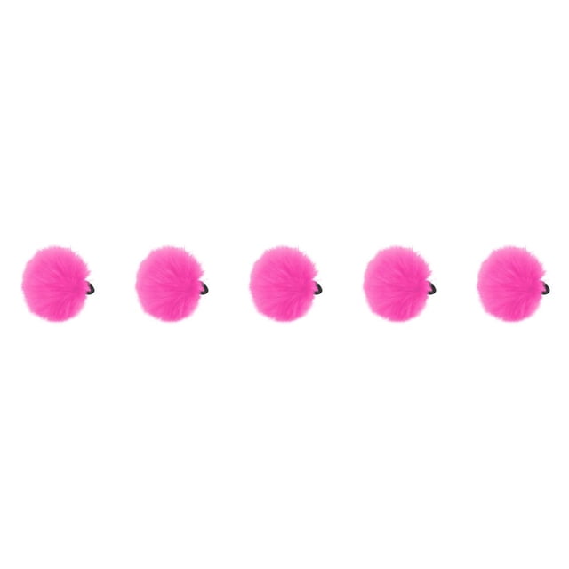 Guardoinrt Nouveau Faux Pompons Chouchou Élastique Porte-Queue Bandeau rose Rouge P 5Ensemble