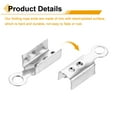 thumbnail image 4 of 400 Pcs Fold Over Cord Ends, 10.2x2.5mm Ribbon Crimp Ends Cap, Clasp Tips for Leather Craft Making Diy (White K), 4 of 6