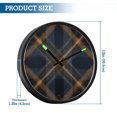 thumbnail image 3 of Indoor 12' Voice-Activated Luminous Decoration Wall Clock With LED Night Light Black Brown Tartan Pattern, 3 of 8